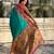 Sea green color sophisitcated paithani silk saree with meenakari woven designer