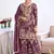 Light-purple embroidery chinon silk salwar suit