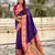 Voilet color sophisitcated paithani silk saree with meenakari woven designer