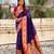 Voilet color sophisitcated paithani silk saree with meenakari woven designer