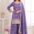 Purple embroidery real simar silk salwar suit