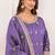 Purple embroidery real simar silk salwar suit