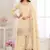 Cream embroidery real simar silk salwar suit