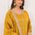 Dark-yellow embroidery real simar silk salwar suit