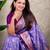 Lavender color banarasi silk fabric woven jari meenakari jaal designer ethnic partywear saree