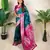 Rama faux banarasi silk fabric woven jari meenakari jaal designer ethnic partywear saree