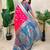 Pink color banarasi silk fabric woven jari meenakari jaal designer ethnic partywear saree