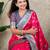 Pink color banarasi silk fabric woven jari meenakari jaal designer ethnic partywear saree