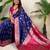 Voilet color banarasi silk fabric woven jari meenakari jaal designer ethnic partywear saree