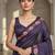 Purple color beautiful embroidered manipuri silk fabric ceremonial saree