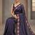 Purple color beautiful embroidered manipuri silk fabric ceremonial saree