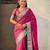 Pink color graceful soft silk fabric woven designer saree