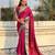 Pink color graceful soft silk fabric woven designer saree