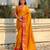 Mustard color graceful soft silk fabric woven designer saree