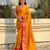 Mustard color graceful soft silk fabric woven designer saree
