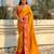 Mustard color graceful soft silk fabric woven designer saree