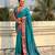 Sky blue color graceful soft silk fabric woven designer saree