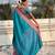 Sky blue color graceful soft silk fabric woven designer saree