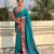 Sky blue color graceful soft silk fabric woven designer saree
