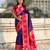 Purple woven zari traditional motifs work silk blend   