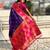 Purple woven zari traditional motifs work silk blend   