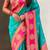 Light sea green woven zari traditional motifs work silk blend   