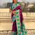 Magenta woven zari traditional motifs work silk blend   