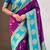 Magenta woven zari traditional motifs work silk blend   