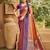 Lavender color soft silk fabric woven designer ethnic ceremonial saree