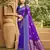 Purple color soft silk fabric woven designer ethnic ceremonial saree