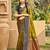 Olive color soft silk fabric woven designer ethnic ceremonial saree