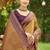 Brown color woven designer soft silk fabric trendy rich looks saree