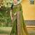 Olive color woven designer soft silk fabric trendy rich looks saree