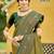 Olive color woven designer soft silk fabric trendy rich looks saree