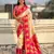 Cream soft silk blend woven girlie rich look saree