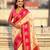 Cream color soft silk fabric woven designer girlie rich look saree