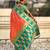 Orange woven zari traditional motifs work silk blend   