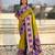 Olive woven zari traditional motifs work silk blend   