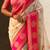 Off white woven zari traditional motifs work silk blend   