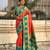 Peach color soft silk fabric woven designer girlie rich look saree