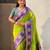 Parrot green color soft silk fabric woven designer girlie rich look saree
