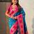 Rama color soft silk fabric woven designer girlie rich look saree