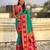 Sea green color soft silk fabric woven designer girlie rich look saree