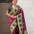Wine color soft silk fabric woven designer girlie rich look saree