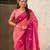 Baby pink color soft silk woven deisgner partywear saree