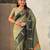 Green color soft silk woven deisgner partywear saree