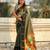Green color soft silk woven deisgner partywear saree