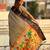 Grey color soft silk woven deisgner partywear saree