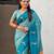 Sky blue color soft silk woven deisgner partywear saree