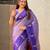 Voilet color soft silk woven deisgner partywear saree